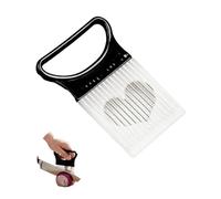 YIPFEN 2 Affettatrici Cipolle con Coperchio Protettivo, Forchetta Taglia Cipolla in Acciaio Inox, Supporto Tagliaverdure Manuale per Cipolle Patate Verdure Frutta Carne