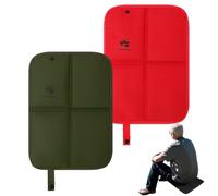YIPFEN 2 Cuscini Pieghevoli da Esterno - Cuscino Termico Impermeabile per Picnic, Stadio, Campeggio ed Escursionismo (Rosso, Verde)