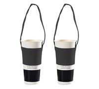 YIPFEN 2 pezzi portabicchieri in cotone canvas, tracolla regolabile per bottiglie, versatile porta birra per festival, escursioni, picnic, accessorio compatto per ogni occasione
