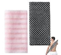 YIPFEN 2 Pezzi Spugna Doccia Schiena Spazzola Esfoliante per Doccia, Schiuma Densa, Scrub Profondo Ultra Morbido (Nero e Rosa)