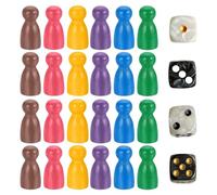 YIPFEN 24 pedine e 4 dadi colorati per dama gioco da tavola e attività educative
