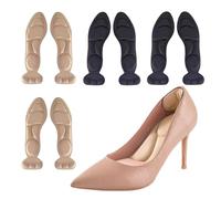 YIPFEN 4 Paia di Solette Autoadesive in Memory Foam, Protezione del Tallone, Antiscivolo, Solette per Scarpe Troppo Grandi, Scarpe con Tacco Alto, Scarpe Eleganti, Tacchi a Spillo