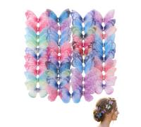 YIPFEN 50 Farfalle Decorative 5 cm, Pezzi in Doppio Strato con Doppio Foro, Kit DIY per Adesivi Murali Bambini, Decorazione 3D Antiurto per Camera e Feste