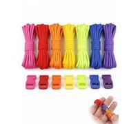 YIPFEN 7 pcs Kit per bracciali Paracord Corda da Paracadute Corda per Sopravvivenza Corda Set Fai da Te da intrecciare a Mano