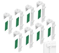 YIPFEN 8 Pezzi Ganci per Tende Senza Bucare, Supporto Tenda Senza Fori, Tende a Rullo per Interni Senza Forare, Supporto a Morsetto per Tenda a Rullo, Attacchi No Foro per Tende