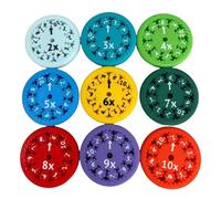 YIPFEN 9 pezzi Fidget Spinner educativi, Giochi di calcolo 1x1, apprendimento, con funzione Quick Stop, Allevia lo stress, divisione e moltiplicazione, Regali per bambini dai 6 ai 10 anni