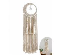 YIPFEN Arazzo da Parete Fatto a Mano, Decorazione Boho, Acchiappasogni, Accessorio per la Casa, Arte da Parete, Decorazione Ramadan (20 x 70 cm)