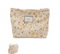 YIPFEN Beauty Case Donna in Velluto a Coste 25x18x5 cm Morbida Trousse Trucchi Donna Beauty Case da Viaggio Piccola Grande con Motivo a Cuore