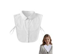 YIPFEN Colletto Finto Donna 1 Pezzo Bianco Taglia Unica con Grande Colletto a Punta | Accessorio Versatile per Bluse, Maglioni & Abiti | Look Elegante Senza Ingombro