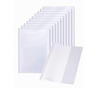 YIPFEN Coprilibri Trasparenti 10pz | 19,2x26cm | Autoadesivi Anti-Bolla | Copertine Protettive Regolabili che Mantengono Puro il Design dei Libri Scolastici con Finitura Ultra-Chiara