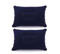 YIPFEN Cuscino Gonfiabile Set da 2, 34x22cm, Floccato Vellutato, Ultra-Morbido & Portatile per Campeggio, Viaggio, Trekking & Notti Sereine