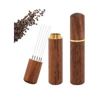 YIPFEN Espresso 2 pezzi - Aghi metallo e Palissandro per distribuzione uniforme del caffè, eliminando channeling e garantendo un espresso perfetto.