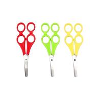 YIPFEN Forbici Apprendimento Bambini 3 Pezzi Doppio Manico, Madre-Bambino, per Tagliare in Sicurezza, Rosso Giallo Verde, Sviluppo Motricità Fine, Terapeutiche, Asilo Nido
