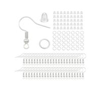YIPFEN Kit orecchini fai da te, 300 Pezzi, Ganci e Farfalline Argento, Set Completo di Accessori per Creare Bigiotteria Personalizzata, Idee Regalo Originali ed Eleganti per Donne, Ragazze e Hobbisti