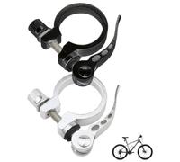 YIPFEN Morsetto Sella Bici 2 Pezzi 31.8mm Sgancio Rapido in Alluminio, Nero & Argento | Collarino Reggisella MTB Strada Antiscivolo e Stabile