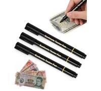 YIPFEN Penne Rilevatore di Banconote False 4 Pezzi Nero, Professionale per Rilevazione Affidabile Euro & Tutte le Valute. Protezione Antifrode per Negozi e Commercio.