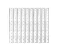 YIPFEN Righello 30 cm, Confezione 10 Pz, Plastica Trasparente Diritto, Scala Metrica e Pollice, Marcature Laser Precise, Resistenza alla Flessione per Uso Scolastico Intensivo
