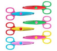 YIPFEN Set 6 Forbici per Bambini, Forbici Punta Arrotondata, Forbici Zig-Zag per Bambini (6 Forme)