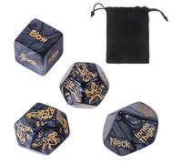 YIPFEN Set di dadi per coppie da 4 pezzi, gioco, include varie pose, adatto per feste, include una borsa di tela
