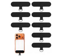 YIPFEN Toppa per Cordino Cellulare 8 Pezzi Nero, Ultra Resistente, Protezione Anti-Caduta Universale per Smartphone. Fissaggio Sicuro per Laccetti, Compatibile con Ogni Custodia.