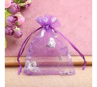 YIPOCH 25/50 pz 12 Colori Farfalla Organza Sacchetti Regalo 7x9 cm 9x12 cm 13x18 cm Sacchetti di Gioielli Sacchetti di Imballaggio di Caramelle Coulisse Pouch