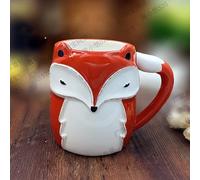 YIPOCH Tazza da caffè Creativa in Ceramica da 500 ml Simpatico Animale 3D Fox Tazze e Tazze per la Colazione del Fumetto di Grande capacità