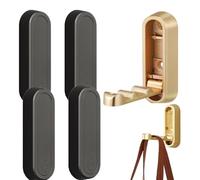 YipuVR 4pcs Ganci Pieghevoli Da Parete In Lega Di Zinco, Gancio Da Parete Pieghevole D'Oro Per Bagno E Cucina, Gancio A Ribalta Per Appendere Cappotto, Borsa (Nero)