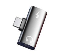 YipuVR Adattatore da tipo C a 3,5 mm per cuffie e caricabatterie per accessori Meta Quest 3S, porte individuali di tipo C convertitore 2 in 1, PD 30 W ricarica sicura e veloce, conversione audio DAC