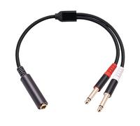 YiQinzcxg 6 jack da 35 mm su 6 35 mm maschio cavo adattatore 1/4 6 35 mm Y splitter cavo stereo strumenti elettrici