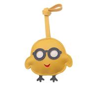 YiQinzcxg Allegro fascino floreale in pelle PU portachiavi ornamento uso versatile per zaini bagagli cerniera regalo dare portachiavi alla moda per borse, Giallo Duckling Blac, Taglia unica