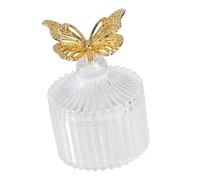 YiQinzcxg Ciotola per dolciumi in plastica pronta per il matrimonio con norme di farfalla e scomparti a strati, contenitore per caramelle con coperchio