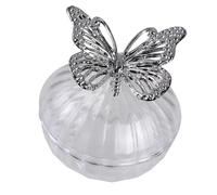 YiQinzcxg Ciotola per dolciumi in plastica pronta per il matrimonio con norme di farfalla e scomparti a strati, contenitore per caramelle con coperchio