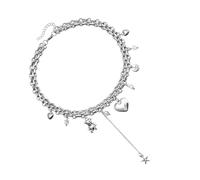 YiQinzcxg Collana con ciondolo a forma di cuore, alla moda, dona un look alla moda, per feste e gioielli in lega, Taglia unica, come descritto, come descritto