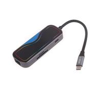 YiQinzcxg Comodo hub di tipo C con reti USB RJ45 porte USB C lettore di schede di lettura supporto scheda di memoria Gigabit etere