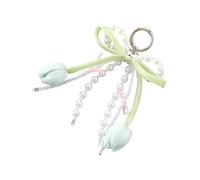 YiQinzcxg Elegante ciondolo a forma di fiore per cellulare con perle, alla moda, decorazione per donne e ragazze, accessorio alla moda