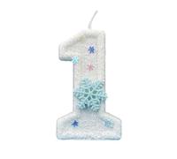 YiQinzcxg Fiocchi di neve invernali, numeri di compleanno, candele, decorazioni perfette per bambini e adulti, feste, eventi, decorazioni per torte di compleanno