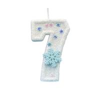 YiQinzcxg Fiocchi di neve invernali, numeri di compleanno, candele, decorazioni perfette per bambini e adulti, feste, eventi, decorazioni per torte di compleanno