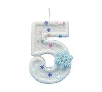 YiQinzcxg Fiocchi di neve invernali, numeri di compleanno, candele, decorazioni perfette per bambini e adulti, feste, eventi, decorazioni per torte di compleanno