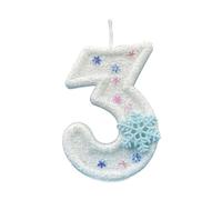 YiQinzcxg Fiocchi di neve invernali, numeri di compleanno, candele, decorazioni perfette per bambini e adulti, feste, eventi, decorazioni per torte di compleanno