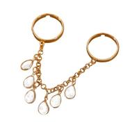 YiQinzcxg Gocce d'acqua Anelli Dita Frange Geometrica Apertura Regolabile Gioielli Dito Appariscenti Adatto Per Uso Quotidiano Lega Dichiarazione, come descritto