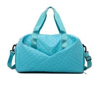 YiQinzcxg Grande borsa da viaggio, palestra sportiva per uomo e donna, con tasche sul naso, scomparto per scarpe, borsa da viaggio sportiva da donna, Blu lago