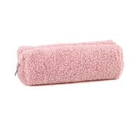 YiQinzcxg Grande custodia per penne di peluche con chiusura lampo, organizer per penne, borsa da viaggio, borsa per il trucco per la scuola d'ufficio, viaggio semplice, Rosa 1