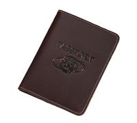 YiQinzcxg Pratiche custodie per passaporto in pelle con blocco e molto spazio per carte e contanti, morbido porta carte con blocco, marrone