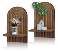 YiQinzcxg Set Di 2 Mensole Da Parete Arcobaleno In Legno Per Elegante Decorazione Della Casa Soggiorno Scaffale Piante Salvezza Salvezza Libreria