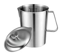 YiQinzcxg Tazza da caffè professionale 4 misure 500 ML 1000 1500 2000 Design Con Coperchio Chiudibile Robusto Misurino In Acciaio Inox Accessori Antiruggine Per La preparazione del Caffè