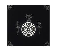 YiQinzcxg Tovaglia quadrata tarocchi altari in tessuto tappetino da gioco astrologico porta oracoli tavolo copritavolo tappetino carta panno divino