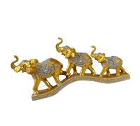 YiQinzcxg Tre statue di elefanti, sculture, statuette decorative, decorazione da tavolo, icone, ricchezza, carriera, decorazione per la casa, statua di elefante, decorazione per la casa