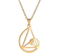 YIQPKUM Collana Sezione Aurea con Spirali Sequenza Fibonacci in Acciaio Inossidabile Ciondolo Geometrico Gioielli Artistici per Insegnanti di Matematica (Placcato oro)