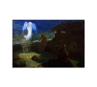YiQuSoft Henry Ossawa The Annunciation to the Shepherds, C. 1895, poster artistico su tela, stampa artistica da parete per soggiorno, parete, casa, senza cornice, 50 x 75 cm