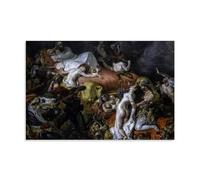 YiQuSoft Poster artistico da parete con Eugene Delacroix La morte di Sardanapalus (1827), decorazione per la casa, da appendere, senza cornice, 50 x 75 cm